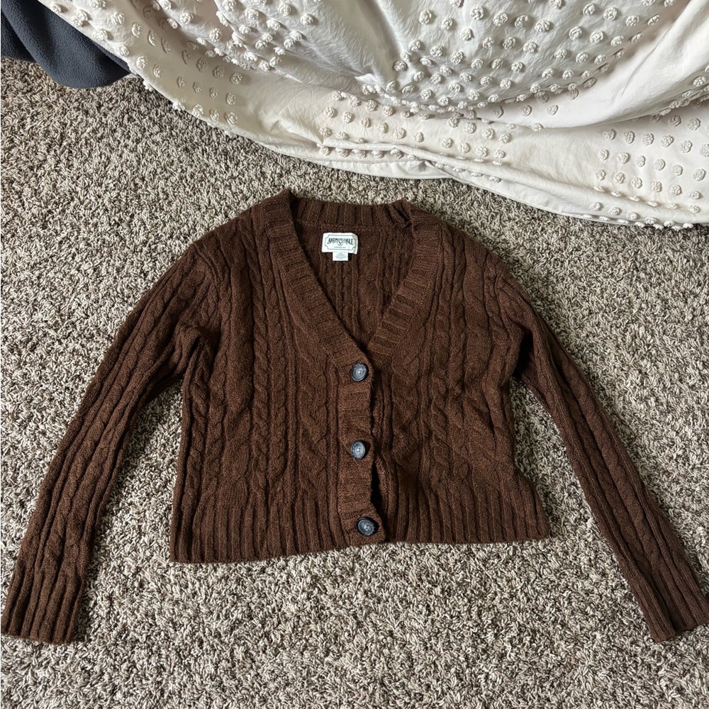 American Eagle Outfitters Chocolate Cardigan